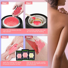 Auperwel wax beads 3-pack label showcases value and comprehensive waxing options