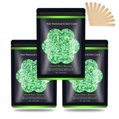 Auperwel wax beads kit front view, at-home waxing convenience