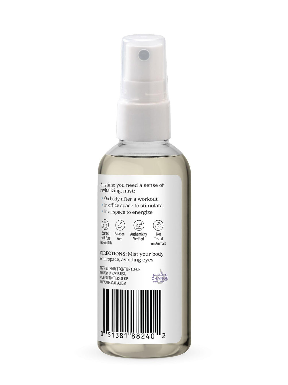 Aura Cacia room mist spritz shows a quick room refresh spray.