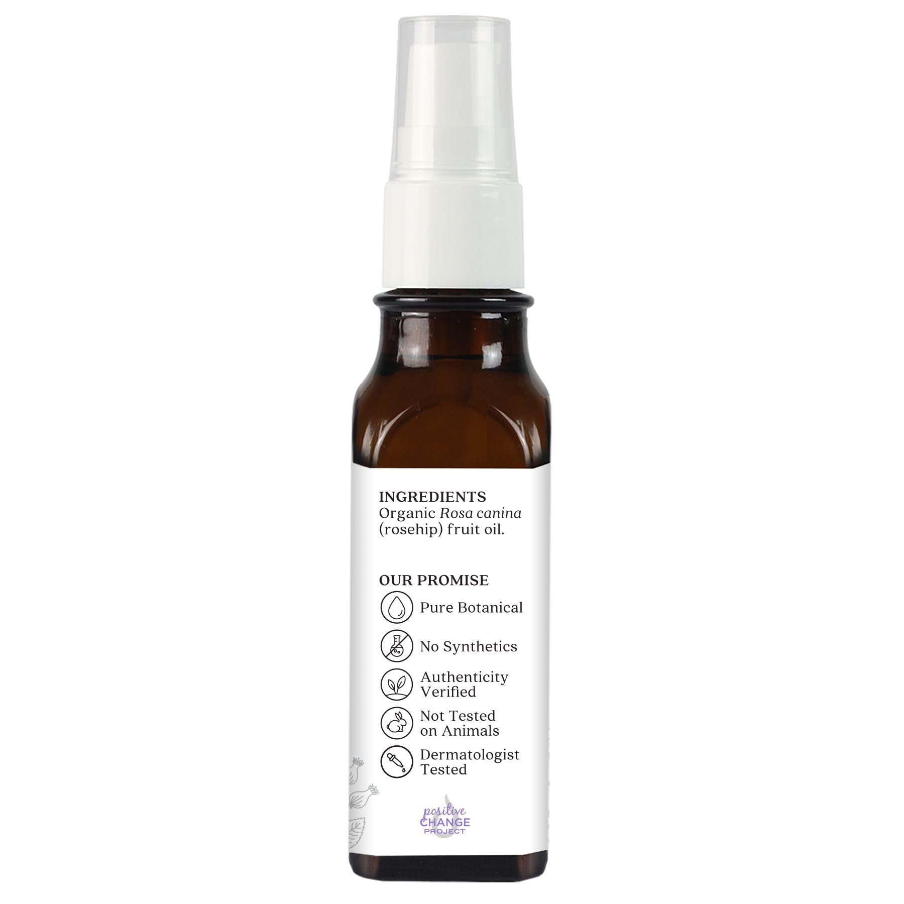 Aura Cacia Rosehip Oil GC/MS purity seal signals quality.