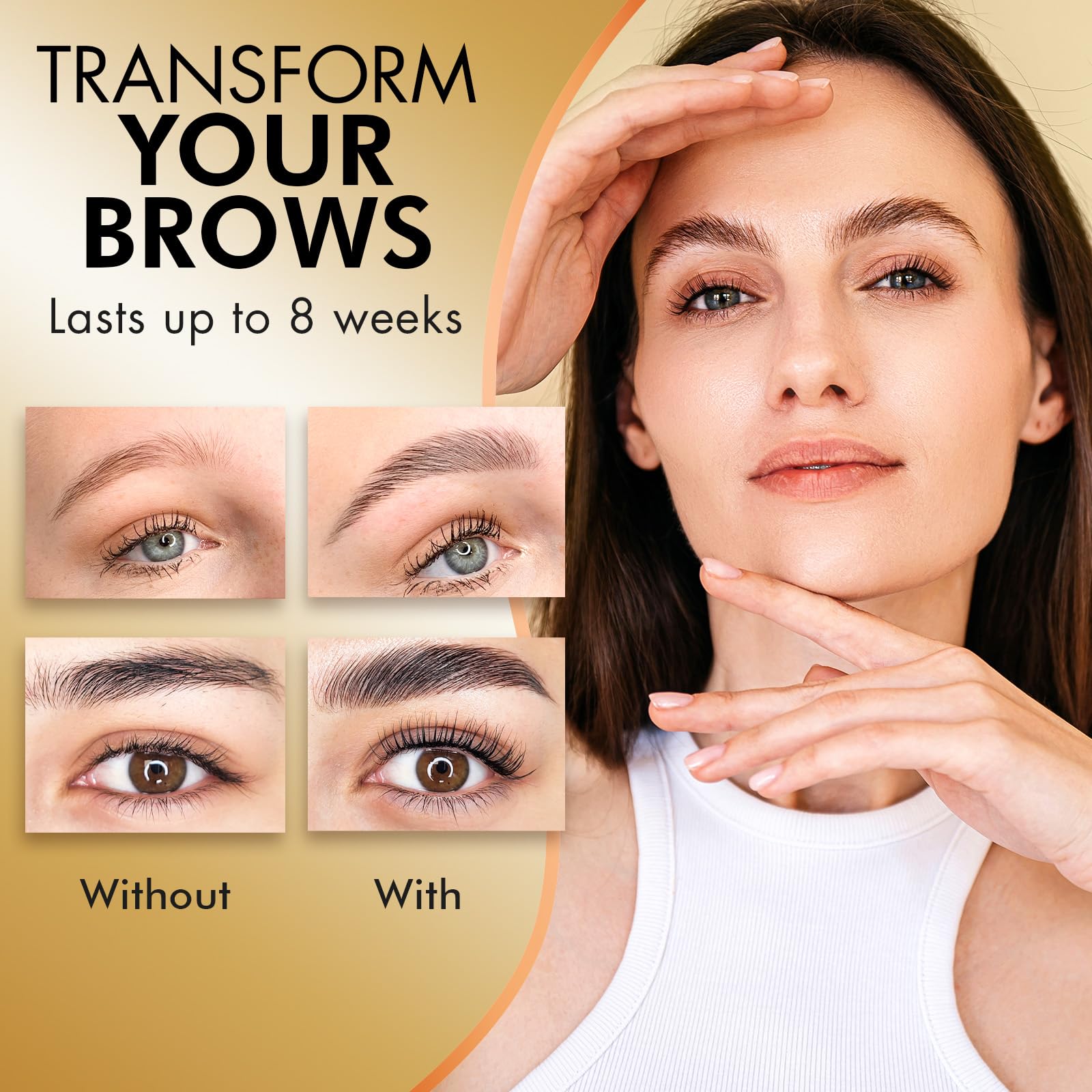 AURAE eyebrow lamination kit applicator brush demonstrates precise brow lifting.