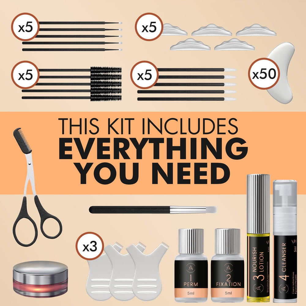 AURAE eyebrow lamination kit delivers long-lasting results up to 6-8 weeks.