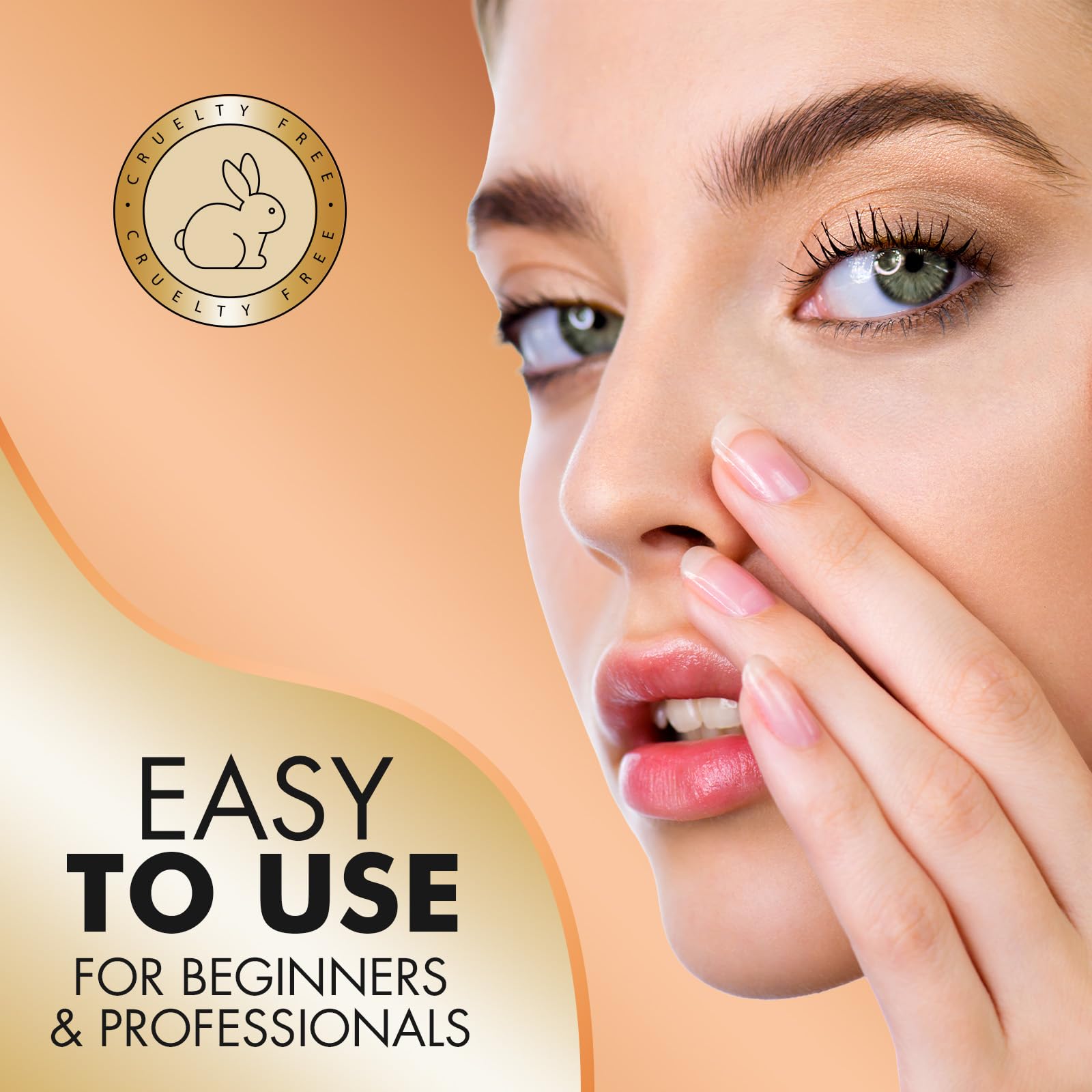AURAE vegan non-irritating formula supports gentle brow lamination.