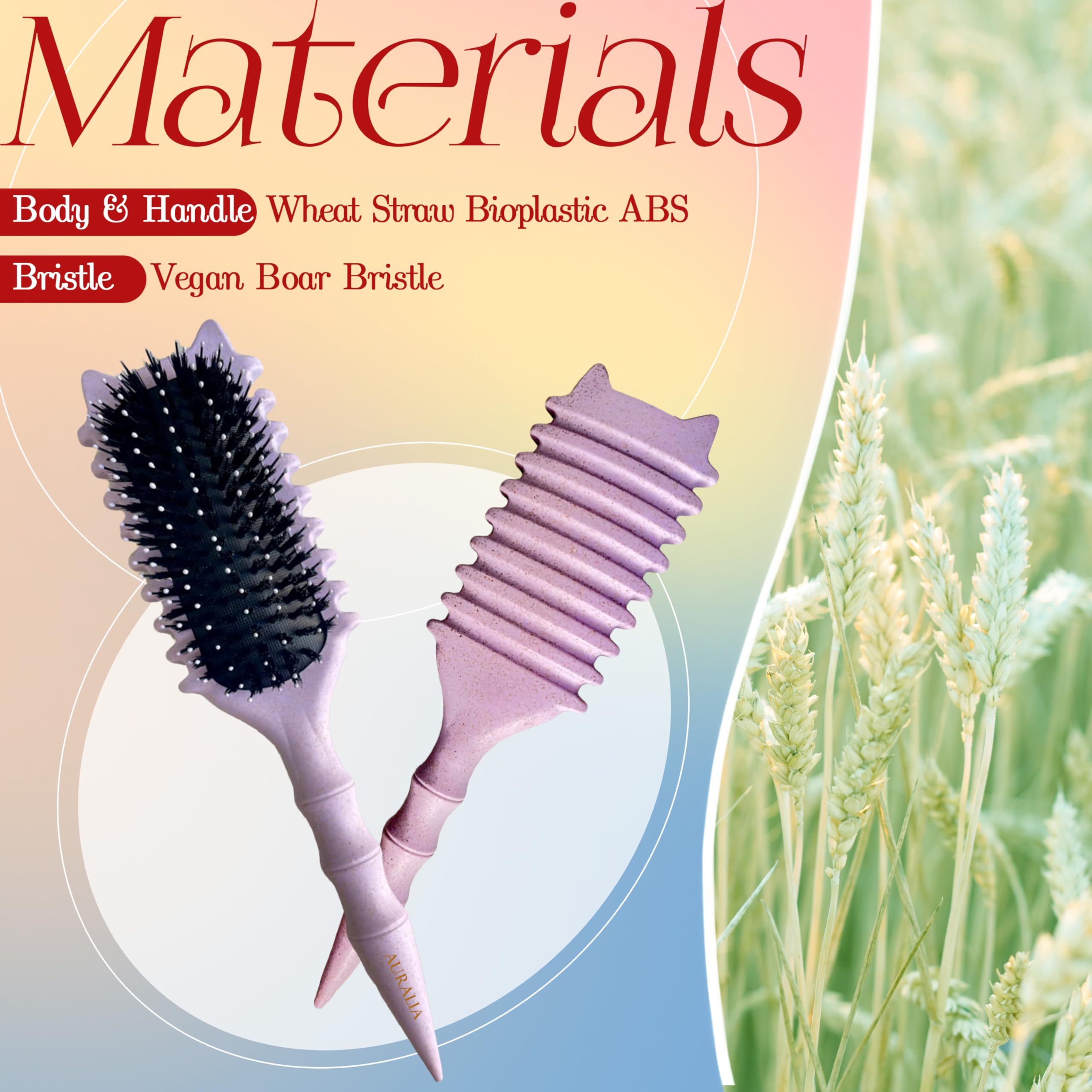 AURALIA curl defining brush ball-tipped bristles for gentle detangling