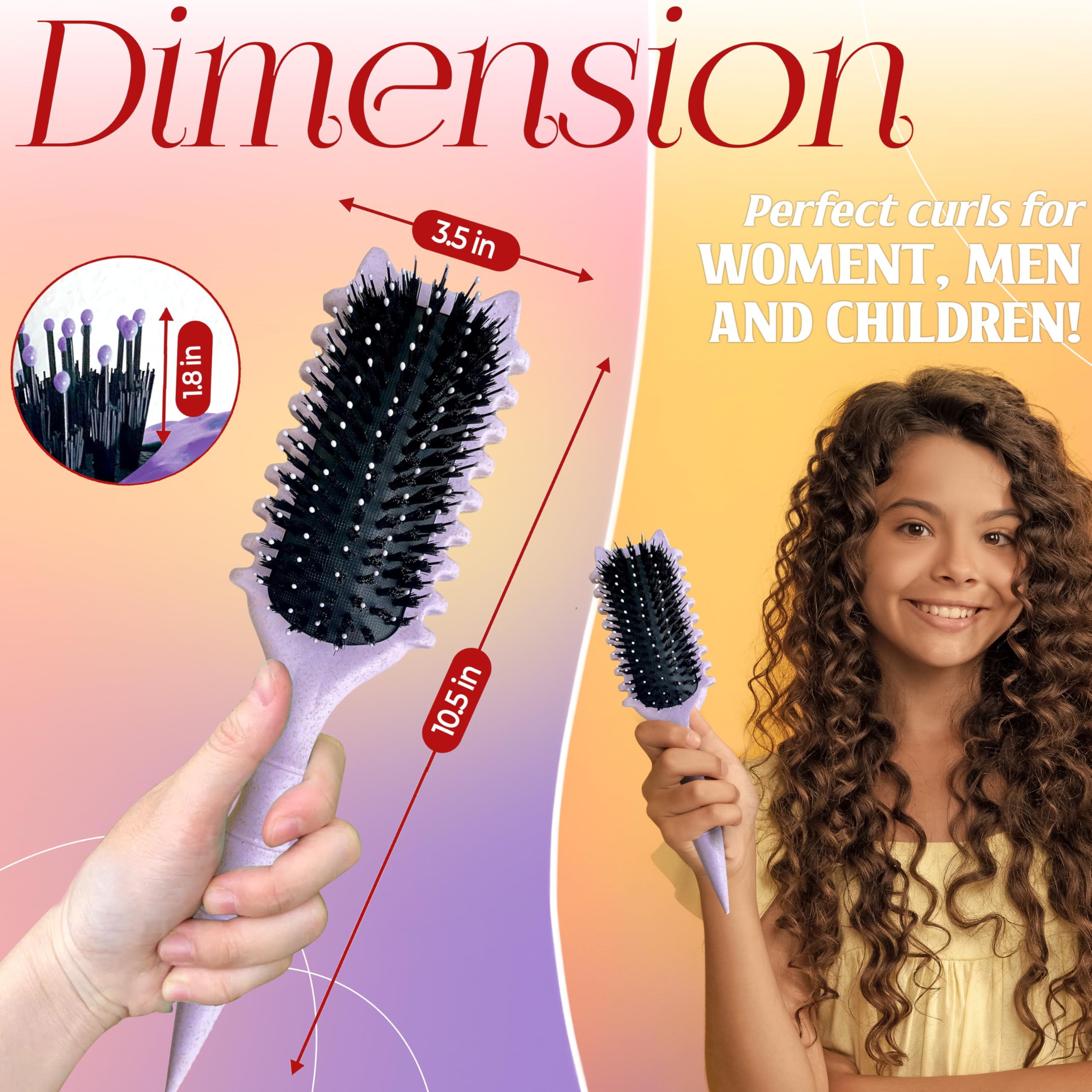 AURALIA curl defining brush curved edges enhance curl clumping