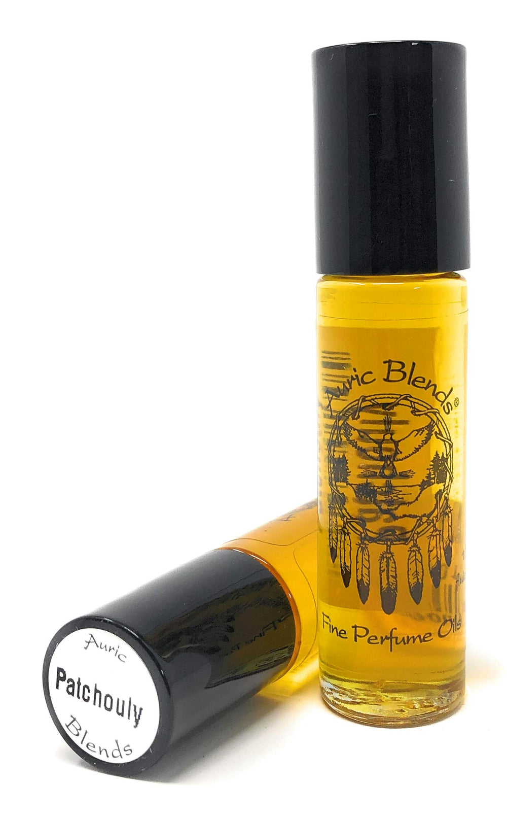 Auric Blends Patchouly roll-on bottle—long-lasting fragrance for daily wear and on-the-go use.