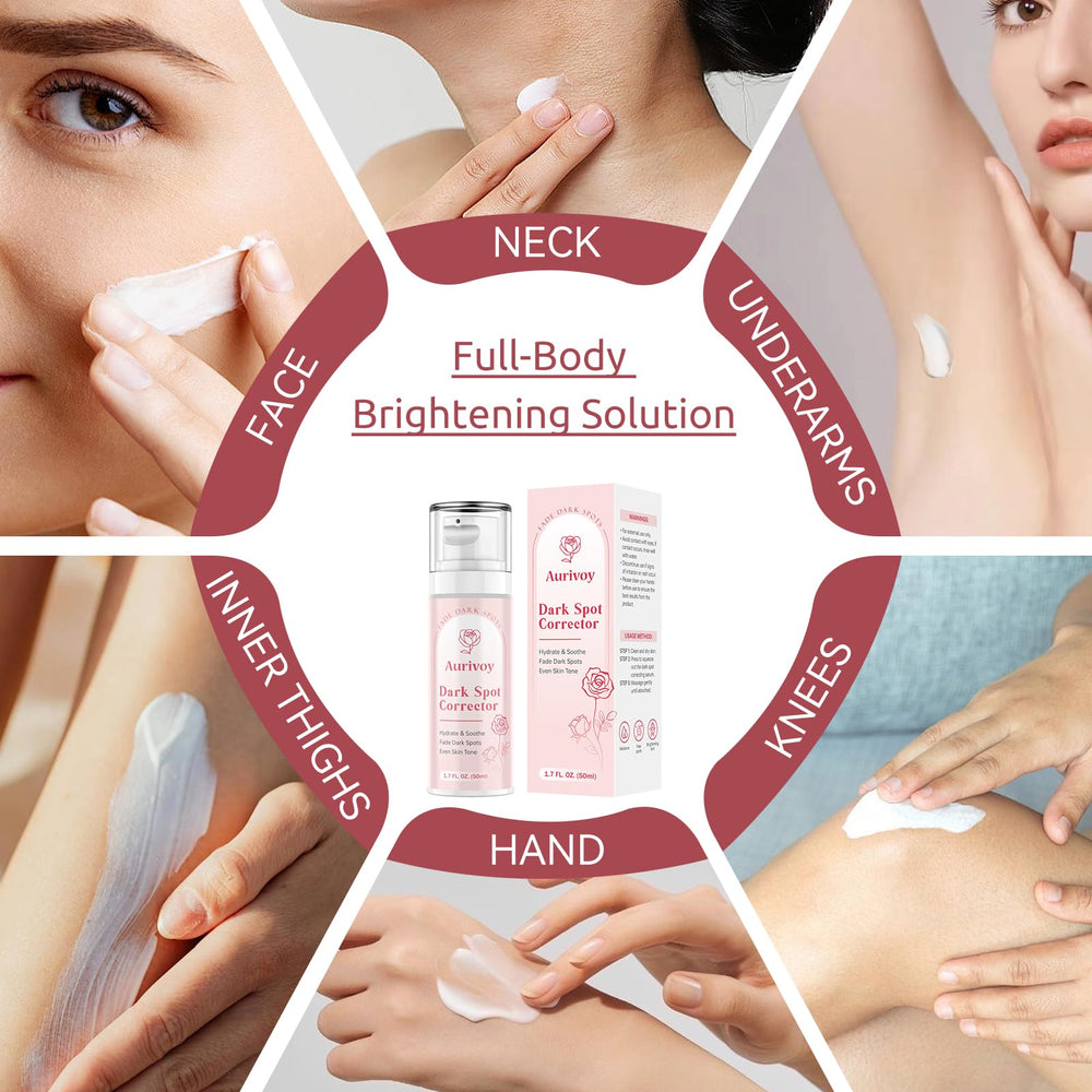 Aurivoy dark spot remover under makeup demonstrates seamless daytime layering.