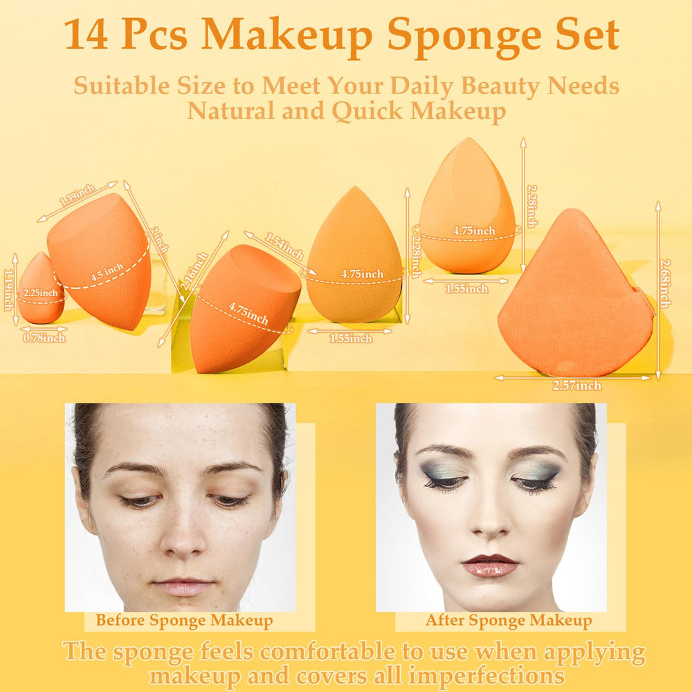 Auroray beauty sponges large shapes for full coverage blending across cheeks and forehead.