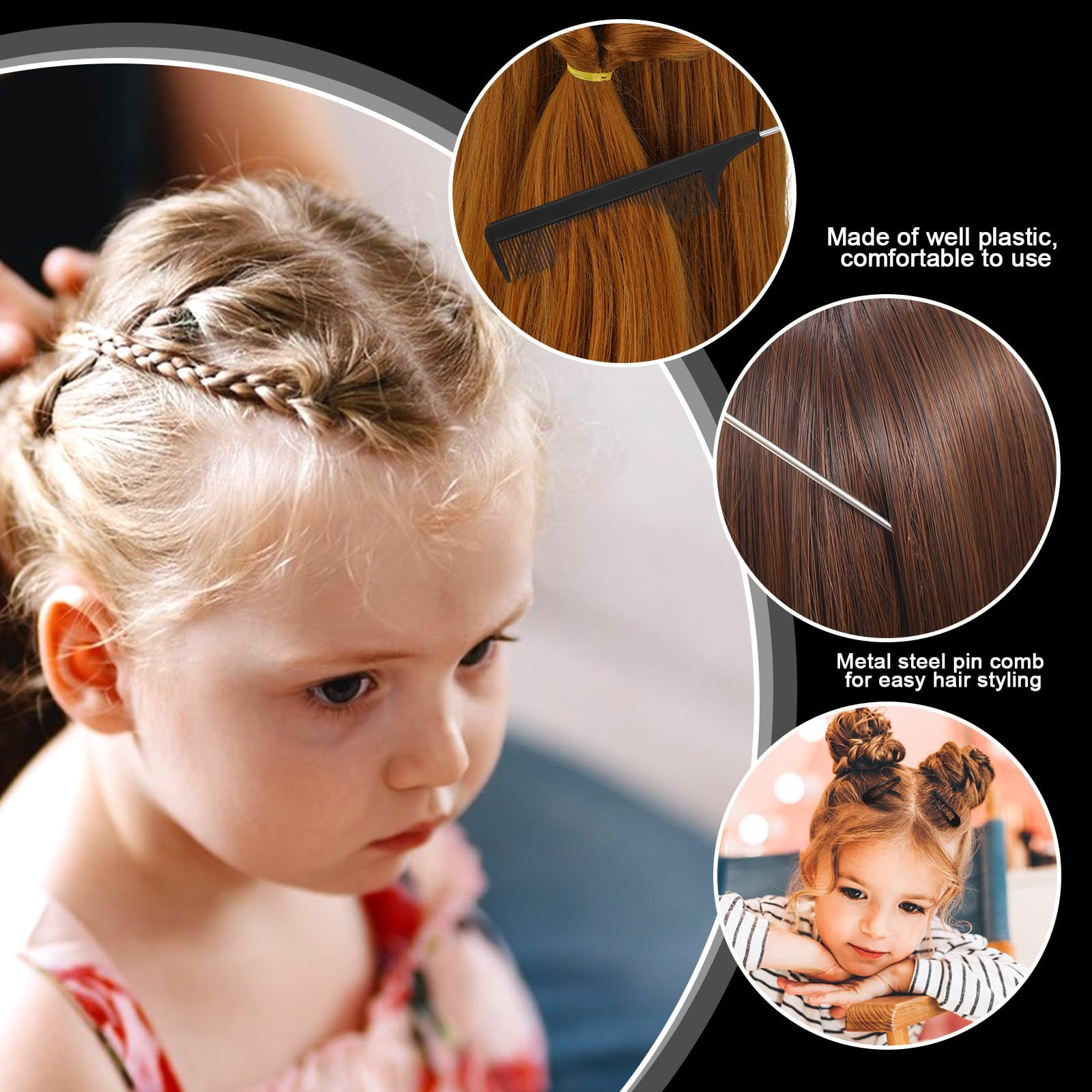 Auroray black hair clips ten-piece set for versatile color matching