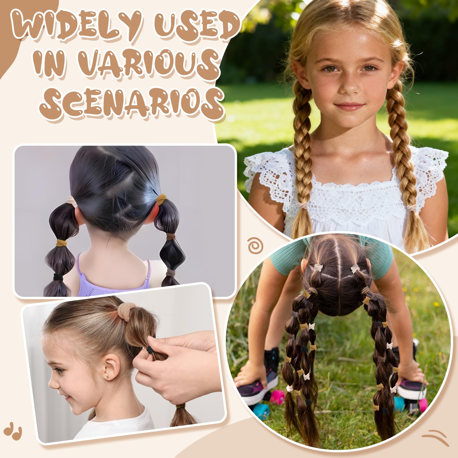Auroray gift-ready soft seamless hair bands suitable for girls and babies.