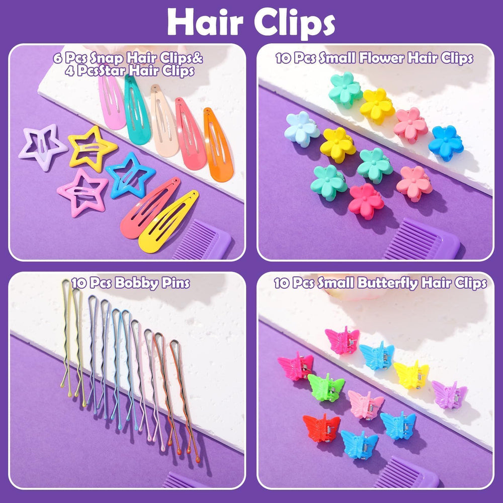 Auroray mini flower clips closeup adds cute colorful accents to hairstyles