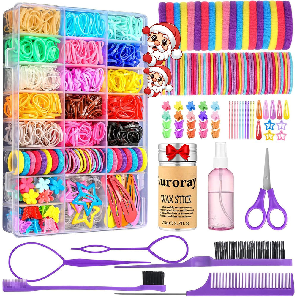 Auroray hair accessories set full pack shows diverse tools for daily kids' looks