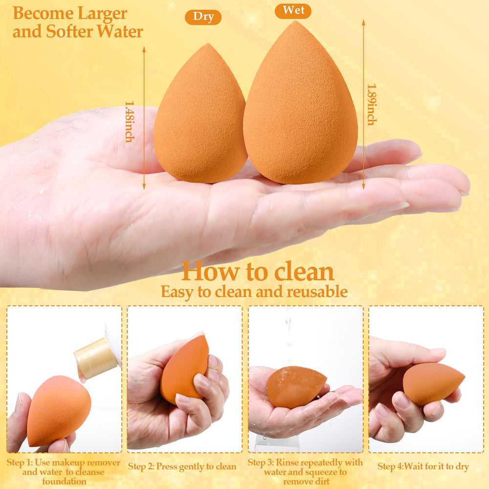 Auroray memory foam sponges offer soft resilient application for liquids powders and concealers.