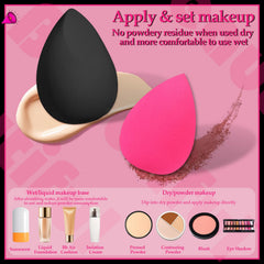 Auroray mini makeup sponges set for precise correction around eyes, mouth, nose