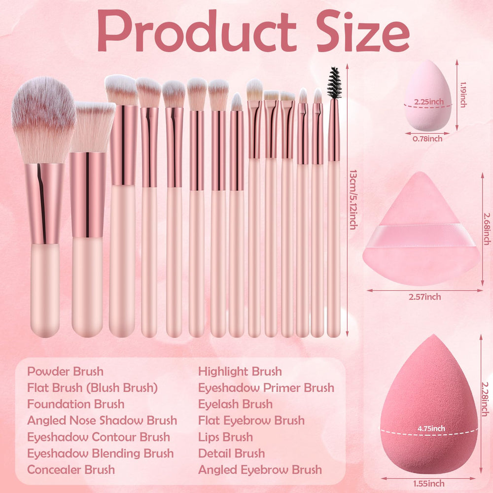 auroray powder puff and blending brush for smooth, even powder application