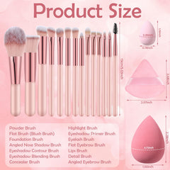 auroray powder puff and blending brush for smooth, even powder application