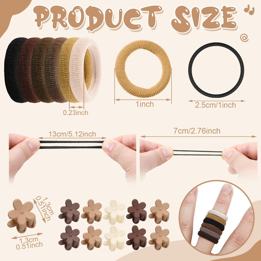 Auroray seamless ponytail elastics provide stable hold with no creases.