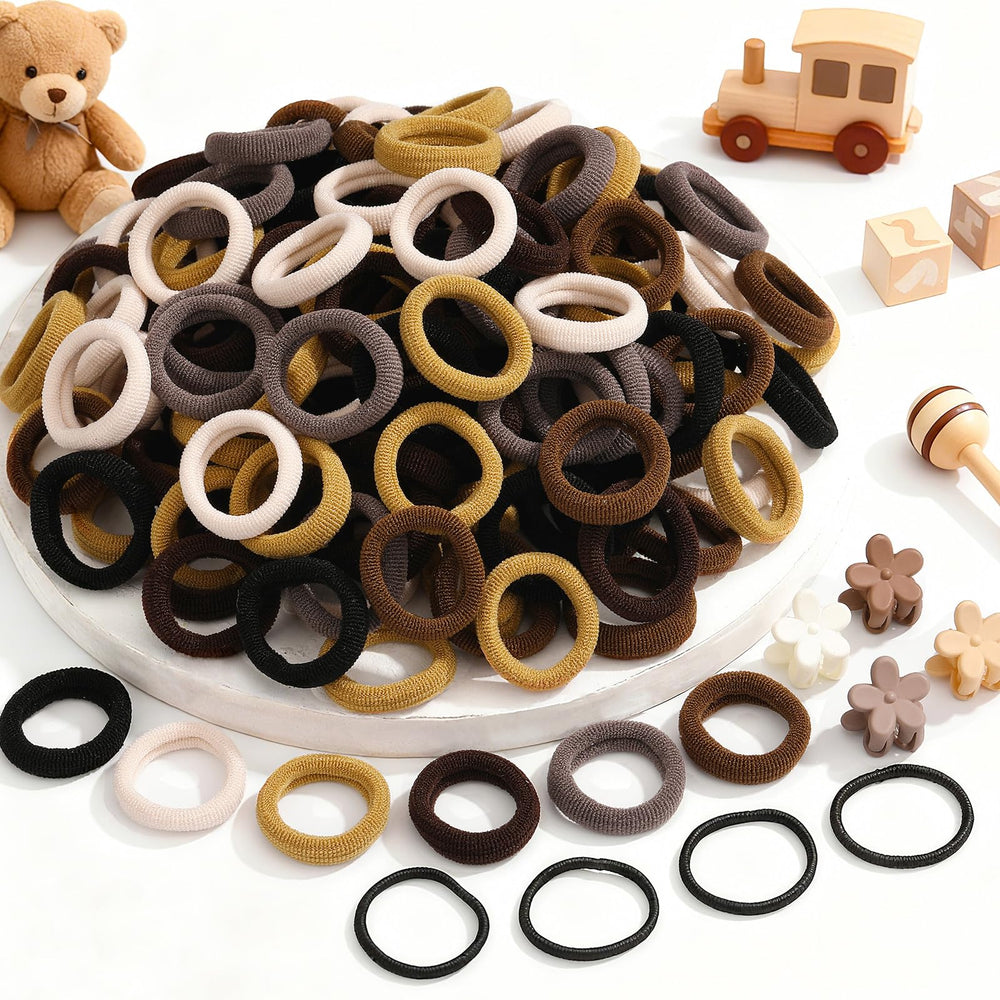 Auroray cotton hair ties pack prevents snags and slipping for smooth updos.