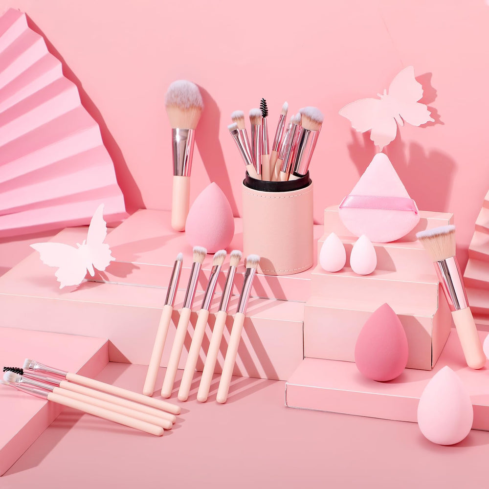 auroray synthetic-bristle makeup brushes feel soft on skin and suit all skin types