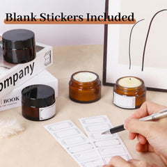 AuroTrends amber jar airtight lid close-up demonstrates leak-proof storage for cosmetics