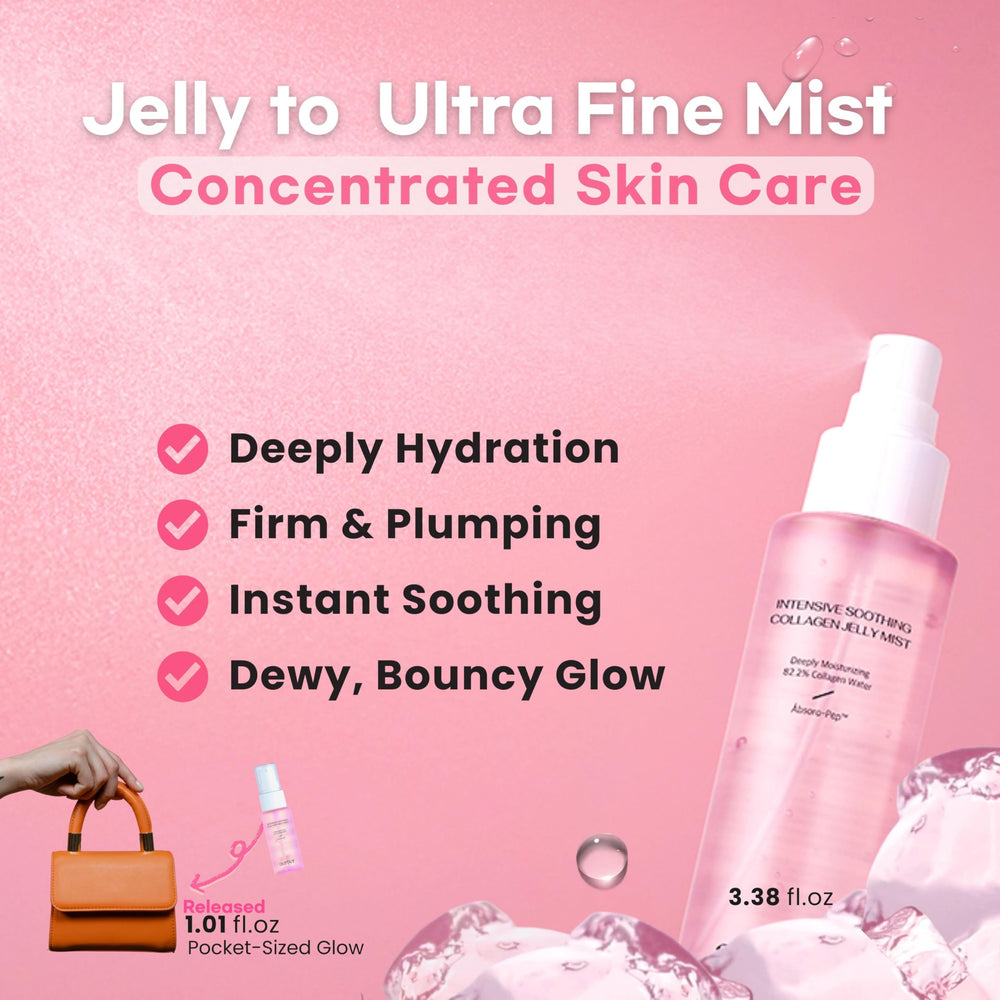 aurtier dewy glow spray applied to face for a fresh, radiant look.