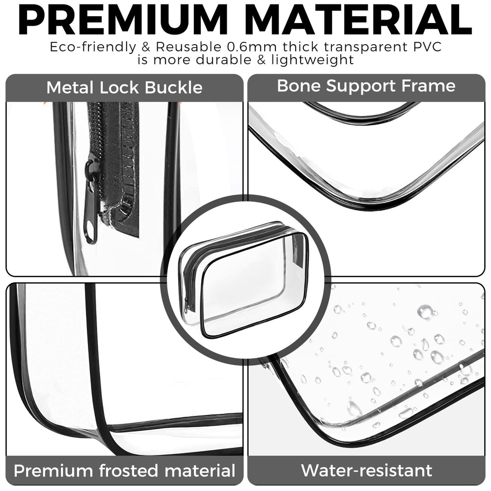 AURUZA Waterproof durable PVC surface resists leaks and wipes clean after trips.