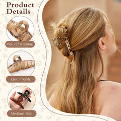 Auseibeely 4.3-inch claw clip half-up look demonstrates easy, stylish updos
