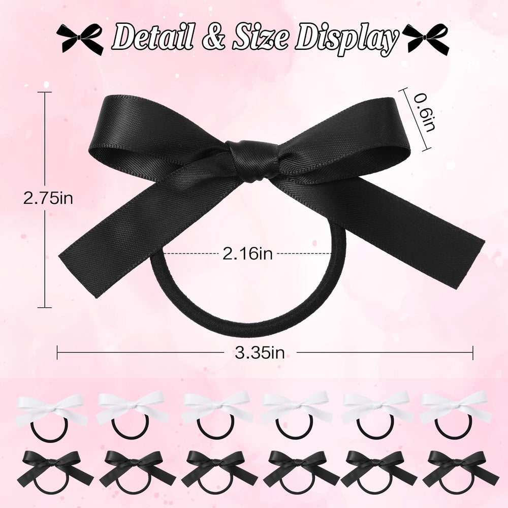 Auseibeely bowknot hair ties ponytail closeup — secure, gentle hold for all hair types.