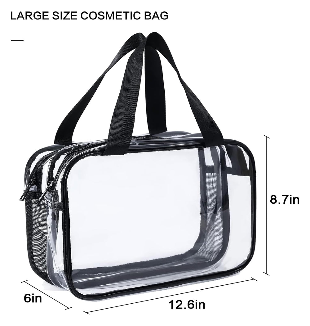 Auseibeely clear toiletry bag large capacity fits multiple items for travel