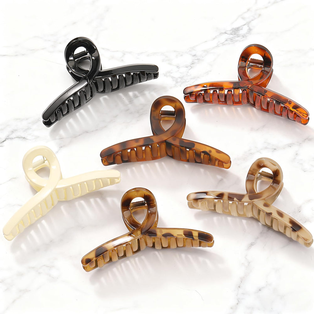 Auseibeely medium tortoise shell butterfly clip pack offering versatile styling for any outfit