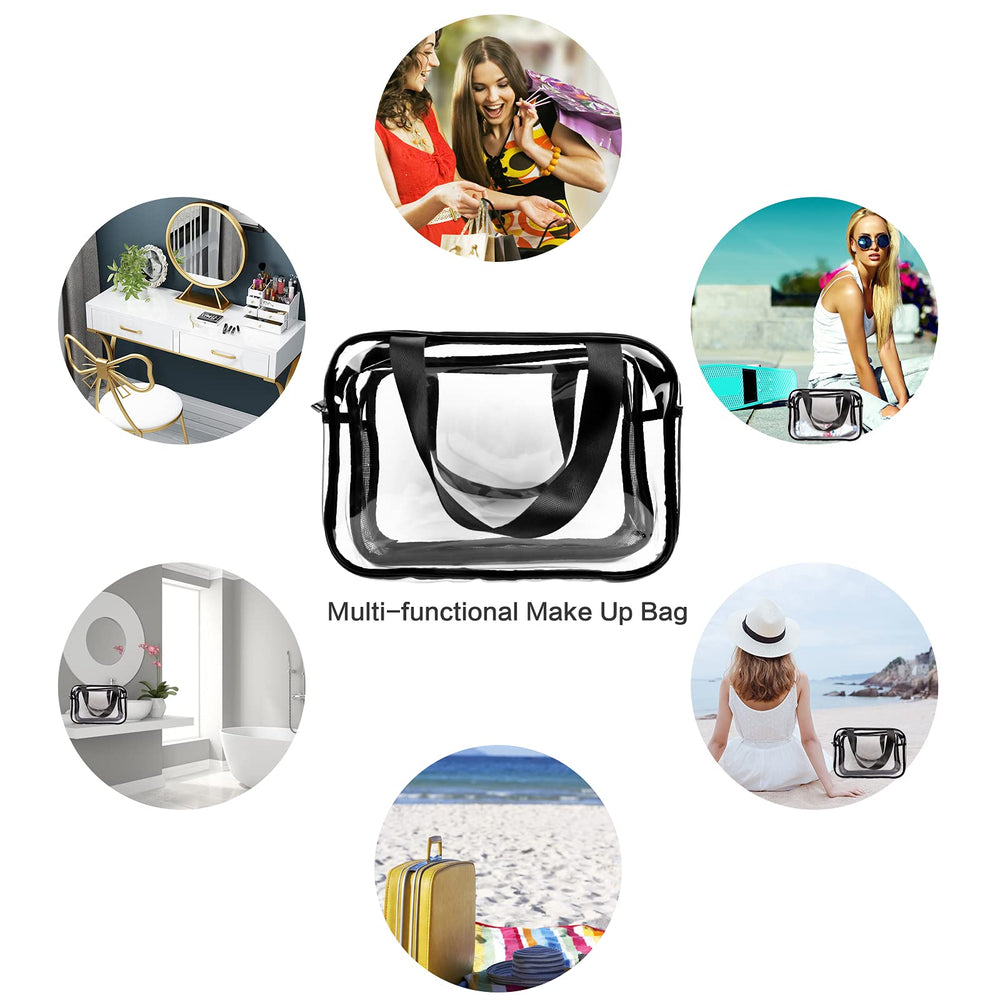Auseibeely clear toiletry bag versatile travel bag for cosmetics, gym, or swim