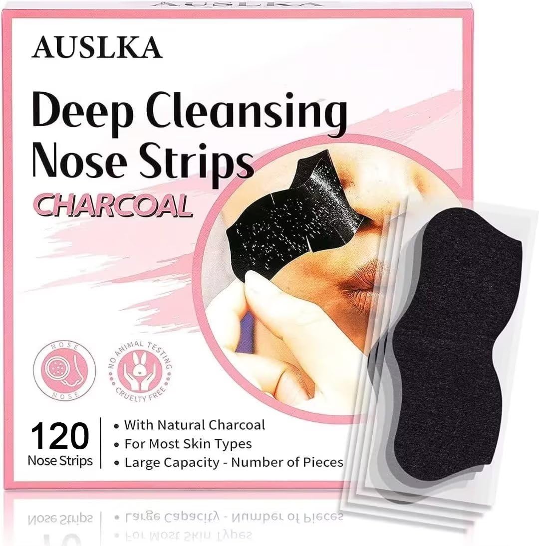 AUSLKA Blackhead Pore Strips pack shot showing the 120-count box for quick cleansing