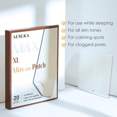 AUSLKA hydrocolloid-dots-clear patch blends with skin for subtle protection.