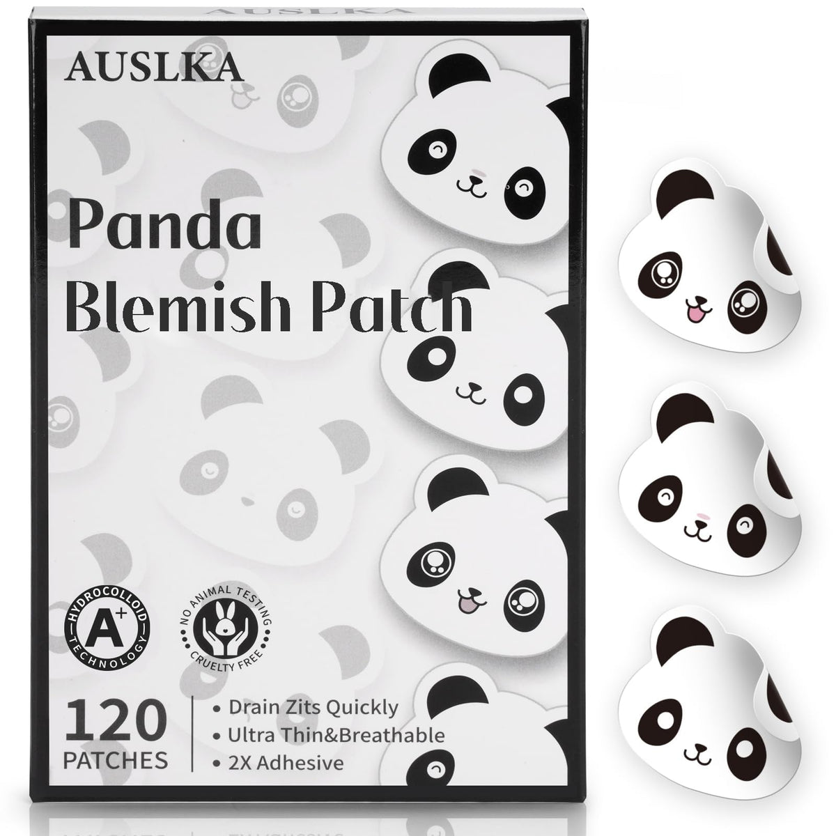 AUSLKA Panda Patch para granitos faciales, protege la zona sin irritación