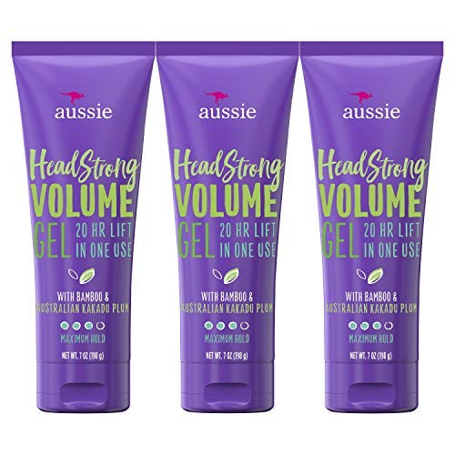 Aussie Hair Gel triple pack 7oz tubes for volume, texture and hold