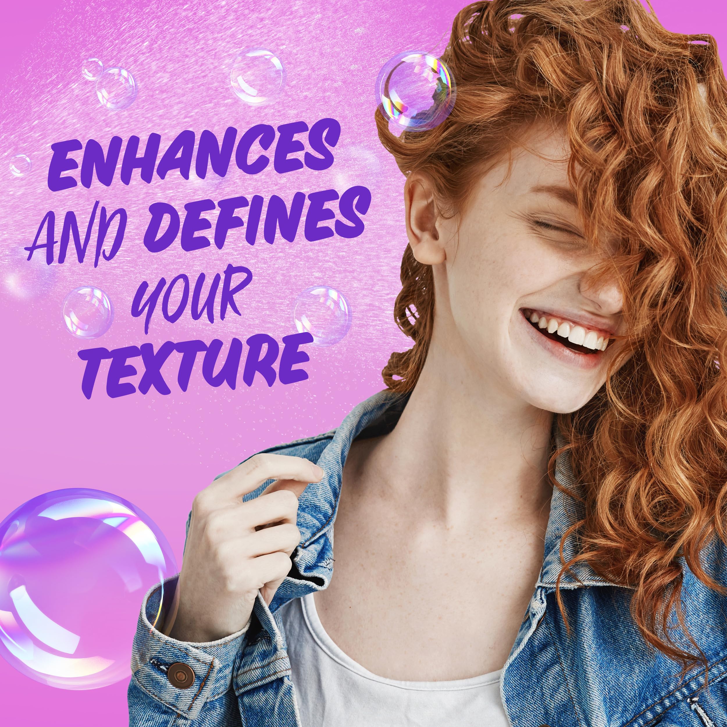 Aussie Hairspray dry hair application shows finishing spray on styled curls