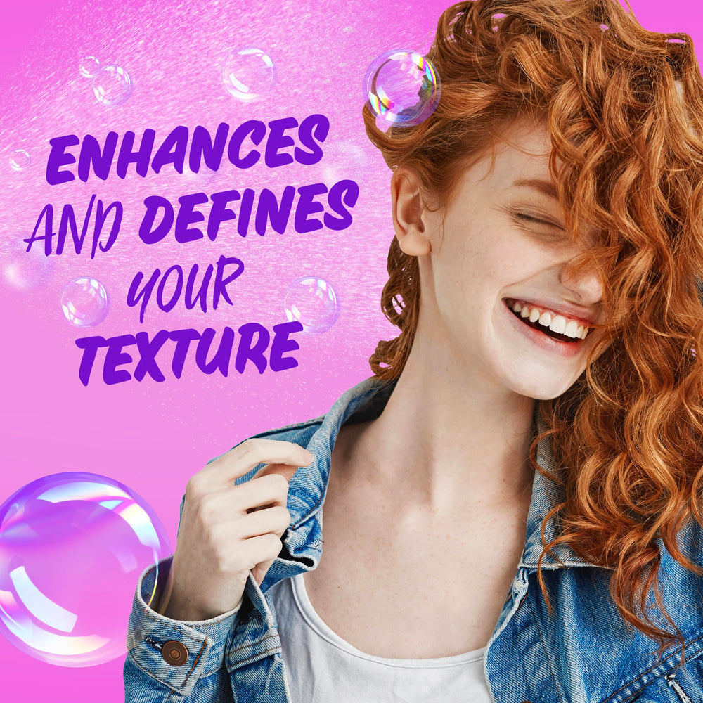 Aussie Hairspray dry hair application shows finishing spray on styled curls