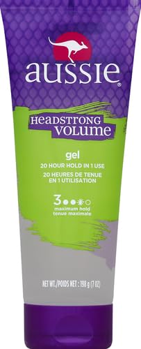 Aussie Headstrong Volume Texturizing Gel bottle-closeup highlights texture and sheen.