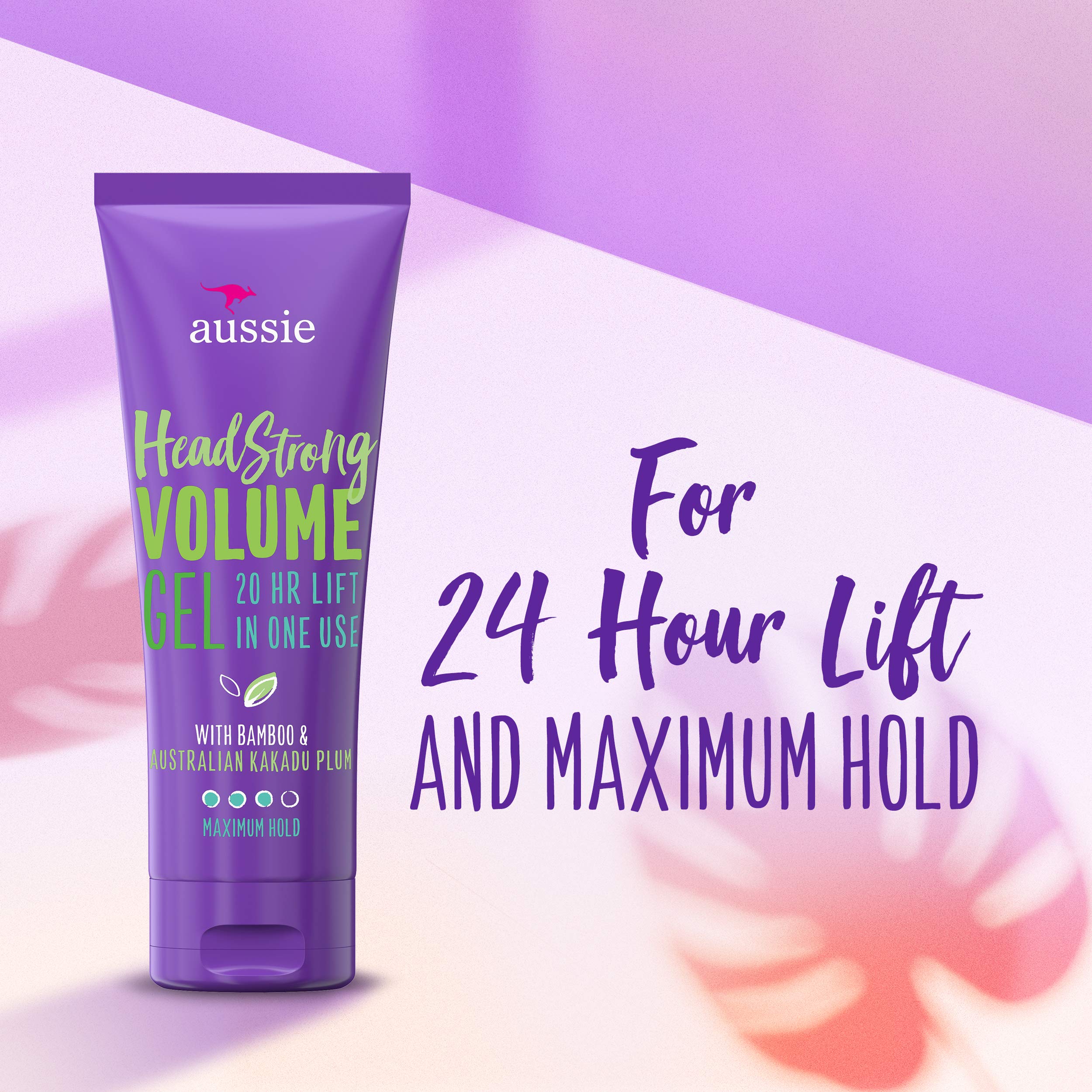 Aussie Headstrong Volume Texturizing Gel texture-sheen closeup emphasizes shine.
