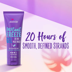 Aussie Instant Freeze gel on hand demonstrates easy, even application.