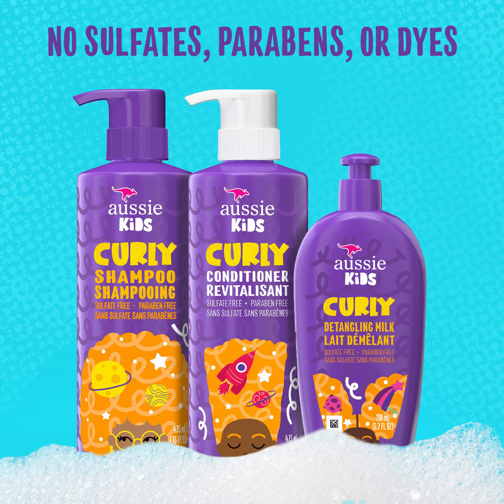 Aussie Kids Curly Conditioner tube delivering hydration for defined curls