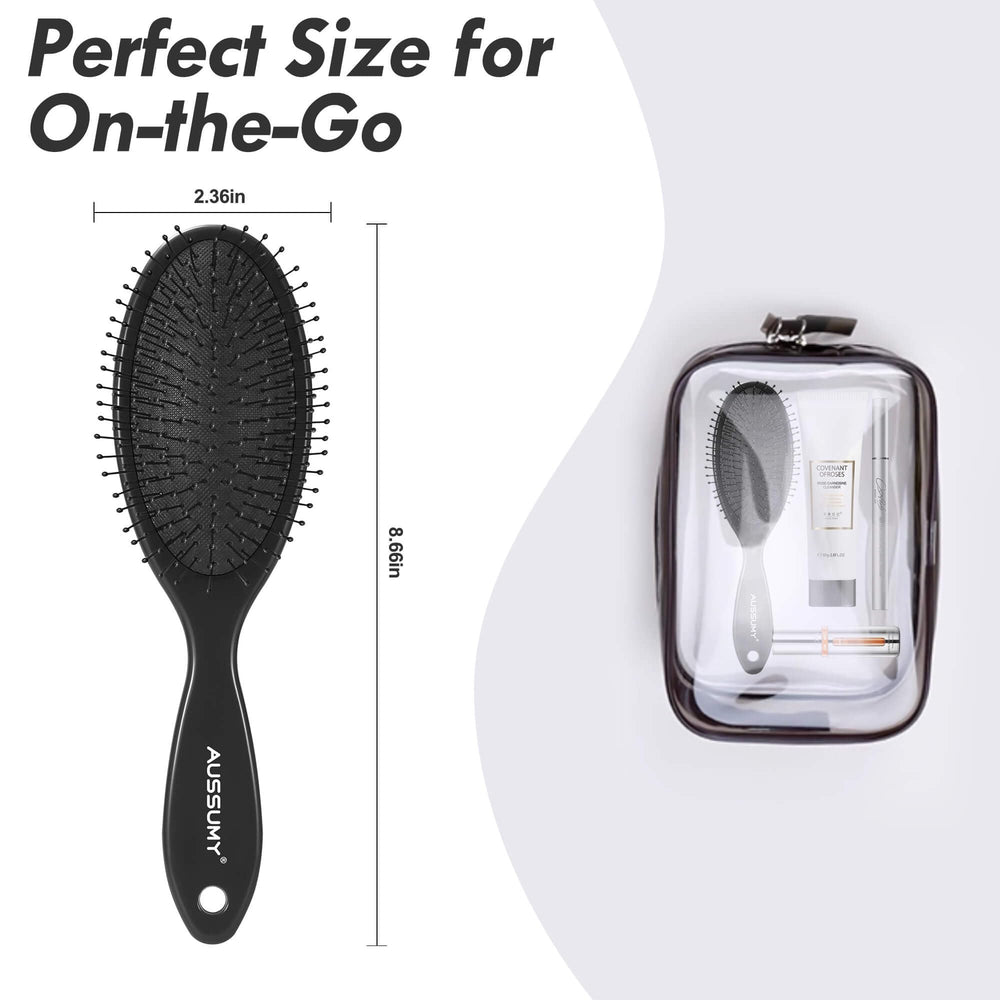 Aussumy detangling brush suitable for women, men, and kids in everyday routines.