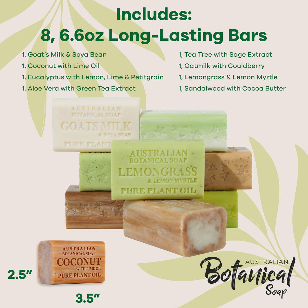 Australian Botanical Goat Milk Soap Oat Milk Cloudberry bar nourishes skin.