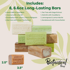 Australian Botanical Goat Milk Soap Oat Milk Cloudberry bar nourishes skin.