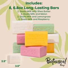 Australian Botanical Goat’s Milk Soap Shea Butter bar nourishes skin during bath routine.