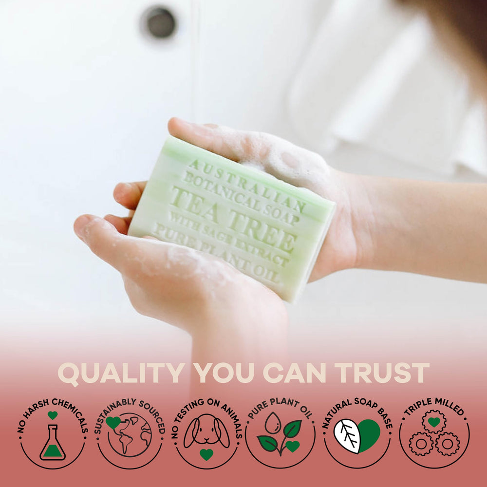 Australian Botanical Soap Essential Medley glycerin-rich formula delivers gentle hydration