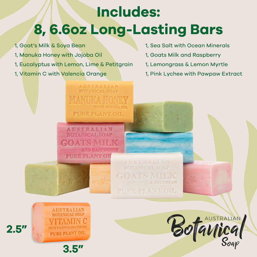 Australian Botanical Soap goats milk raspberry bar with nourishing, creamy lather