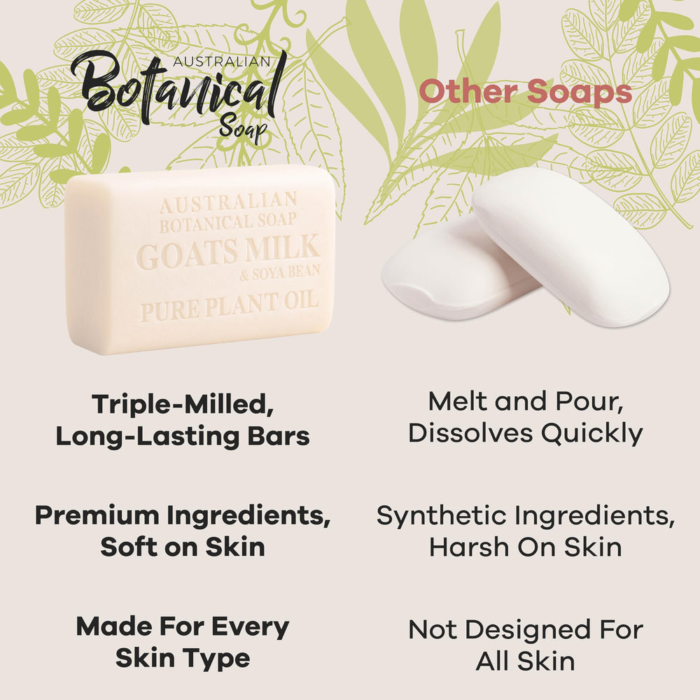 Australian Botanical Soap rich creamy lather for a gentle cleansing experience.
