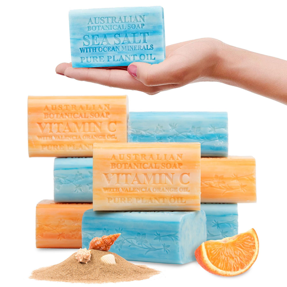 Australian Botanical Soap Valencia Orange bar with Vitamin C for refreshing citrus cleanse.