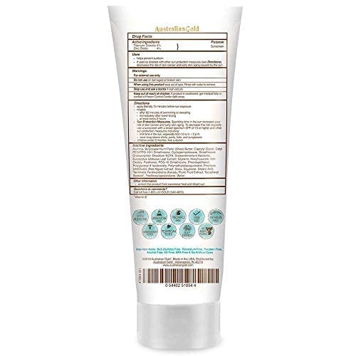Australian Gold Botanical Sunscreen Tinted Face ingredients with Kakadu Plum and eucalyptus